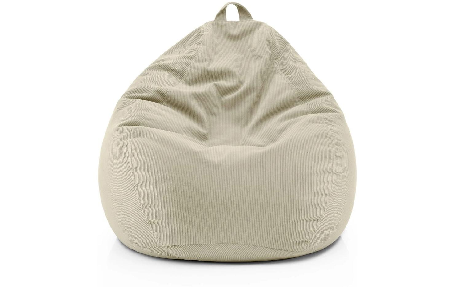 Lumaland Sitzsack 185l beige Comfort Feincord, Waschbar,