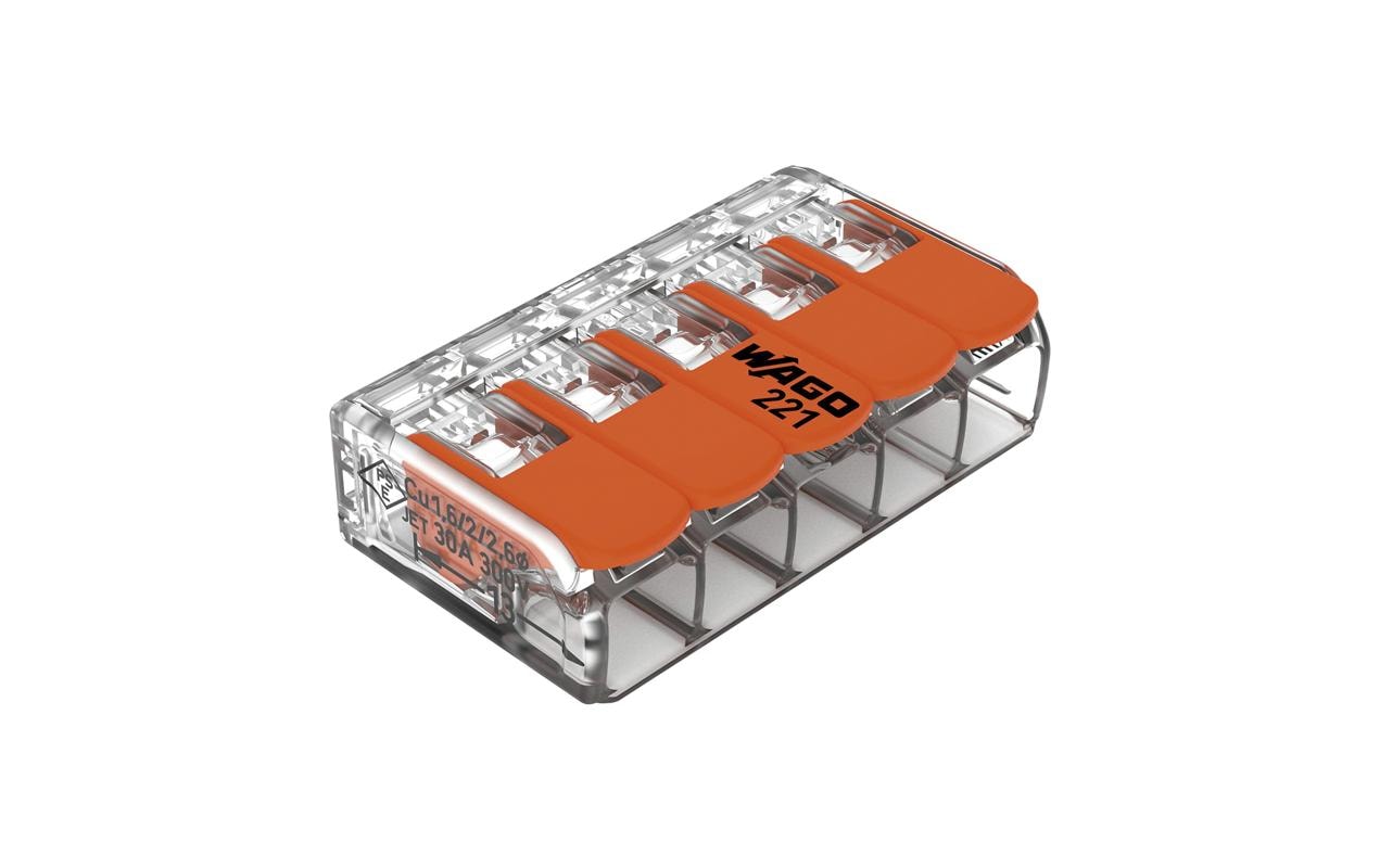 Wago Verbindungsklemme 5-fach 6 Stück 5L 0.5…6mm² 41A 450V kaufen Schweiz | Mediatech.ch