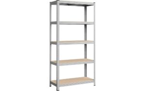 Songmics Regal, Silber-Nature 90x40x180 cm, Stahl, MDF kaufen Schweiz | Mediatech.ch