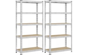 Songmics Regal 2er Set, 5 Ablagen 90x40x180 cm, Stahl, MDF kaufen Schweiz | Mediatech.ch