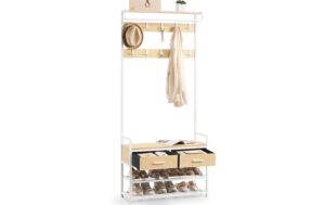 Vasagle Garderobe mit Schuhregal 80.4x30x181.6 cm, Stahl, Spanplatte, Oxford kaufen Schweiz | Mediatech.ch