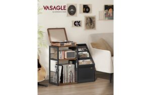 Vasagle Beistelltisch Industrial 81.6x30x68 cm, Stahl, Spanplatte