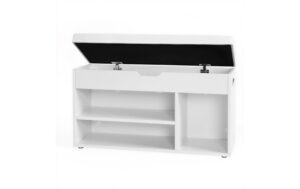 Vasagle Schuhschrank gepolster, Weiss 80x30x44 cm, MDF, Spanplatte, Kunstleder kaufen Schweiz | Mediatech.ch