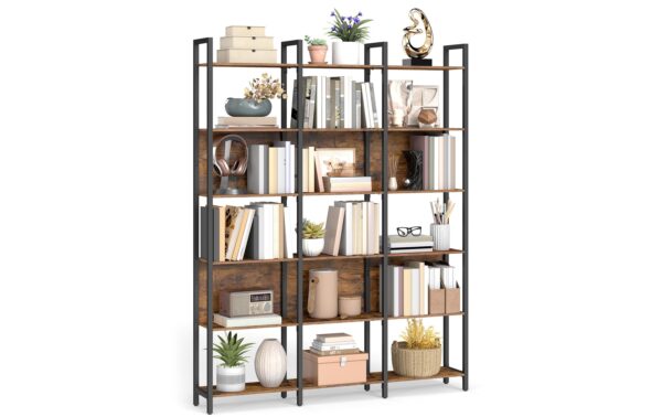 2109791 - Mediatech Vasagle Regal Vintagebraun-Schwarz 128x24x187.1 cm, Stahl, Spanplatte kaufen Schweiz | Mediatech.ch
