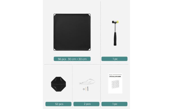 2109802_5 - Mediatech Songmics Regal zum zusammenstecken 123x31x123 cm, Stahl, ABS, Kunststoff