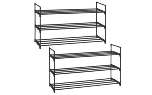 Songmics Schuhregal aus Metall, Schwarz 92x30x54 cm, Stahl, Kunststoff kaufen Schweiz | Mediatech.ch