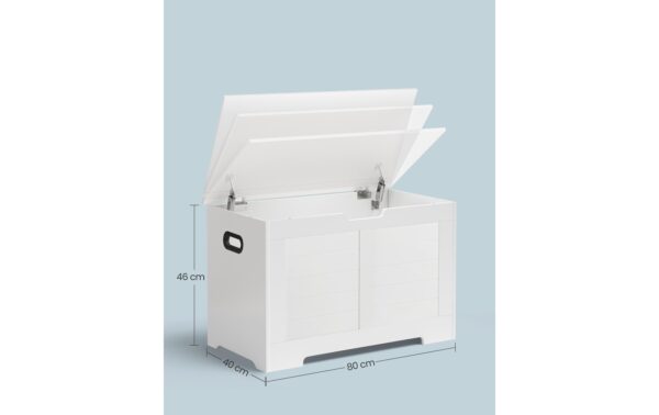 2109807_3 - Mediatech Vasagle Truhe Landhausstil, Weiss 80x40x46 cm, MDF, Spanplatte