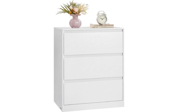 Vasagle Kommode 3 Schubladen, Weiss 60x40x75 cm, MDF, Spanplatte kaufen Schweiz | Mediatech.ch