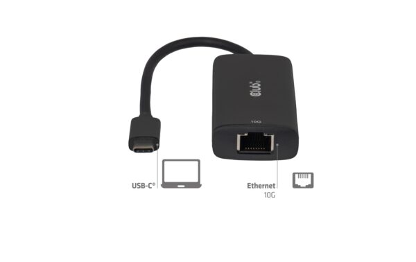 Club 3D, Ethernet Adapter USB-C zu RJ45 10Gbps