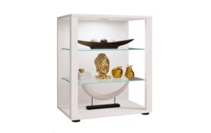VCM Standvitrine Glasol S Weiss