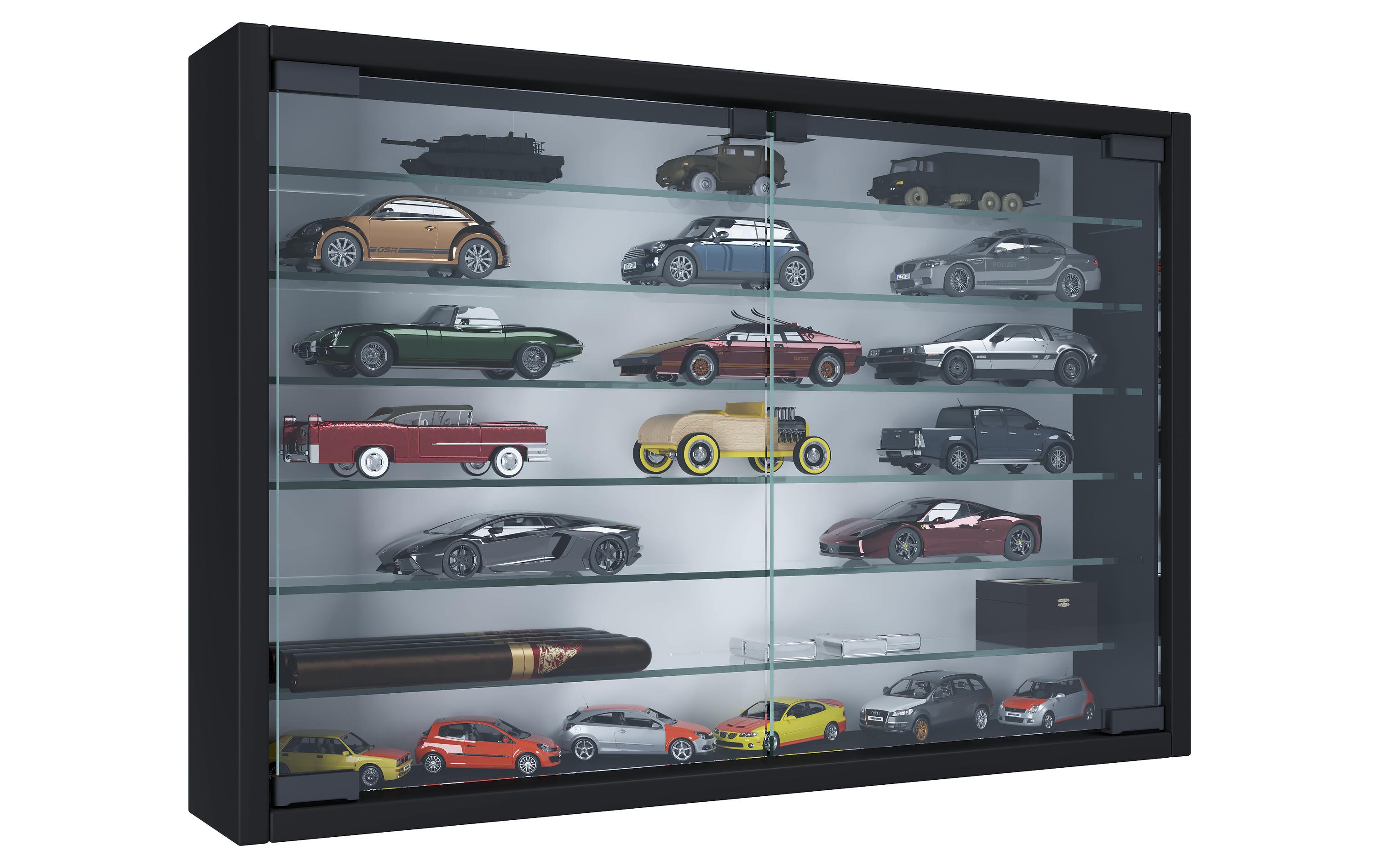 2112146 - Mediatech VCM Wandvitrine Mandosa XL Schwarz kaufen Schweiz | Mediatech.ch