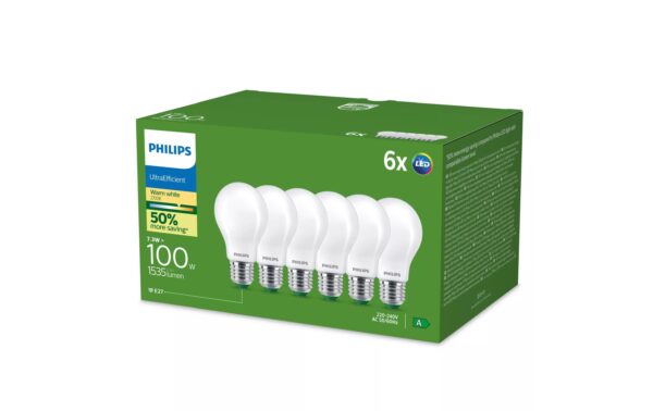 2126659 - Mediatech Philips LED CLA 6-er Pack A60 100W E27 WW FR ND UE 6CT/4EC kaufen Schweiz | Mediatech.ch