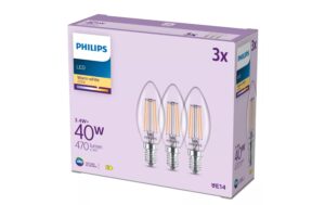 Philips LED classic 3-er Pack B35 40W E14 WW CL ND 3CT/4EC
