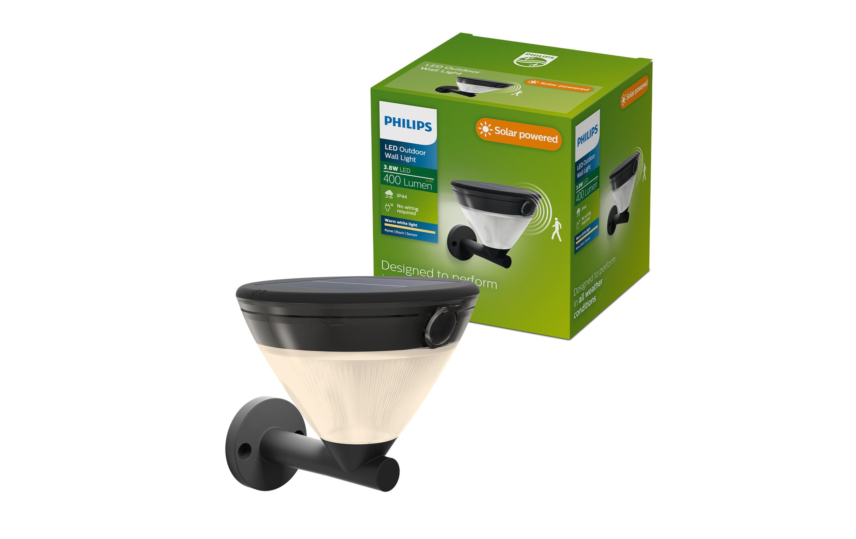 Philips Kyna Outdoor Solar Wandleuchte 3.8W, Tageslicht- Bewegungssensor, sz kaufen Schweiz | Mediatech.ch