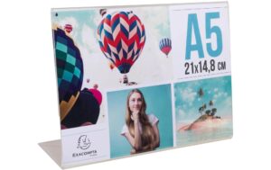 Exacompta Tischaufsteller A5, quer schräg, Exacryl, UV beständig