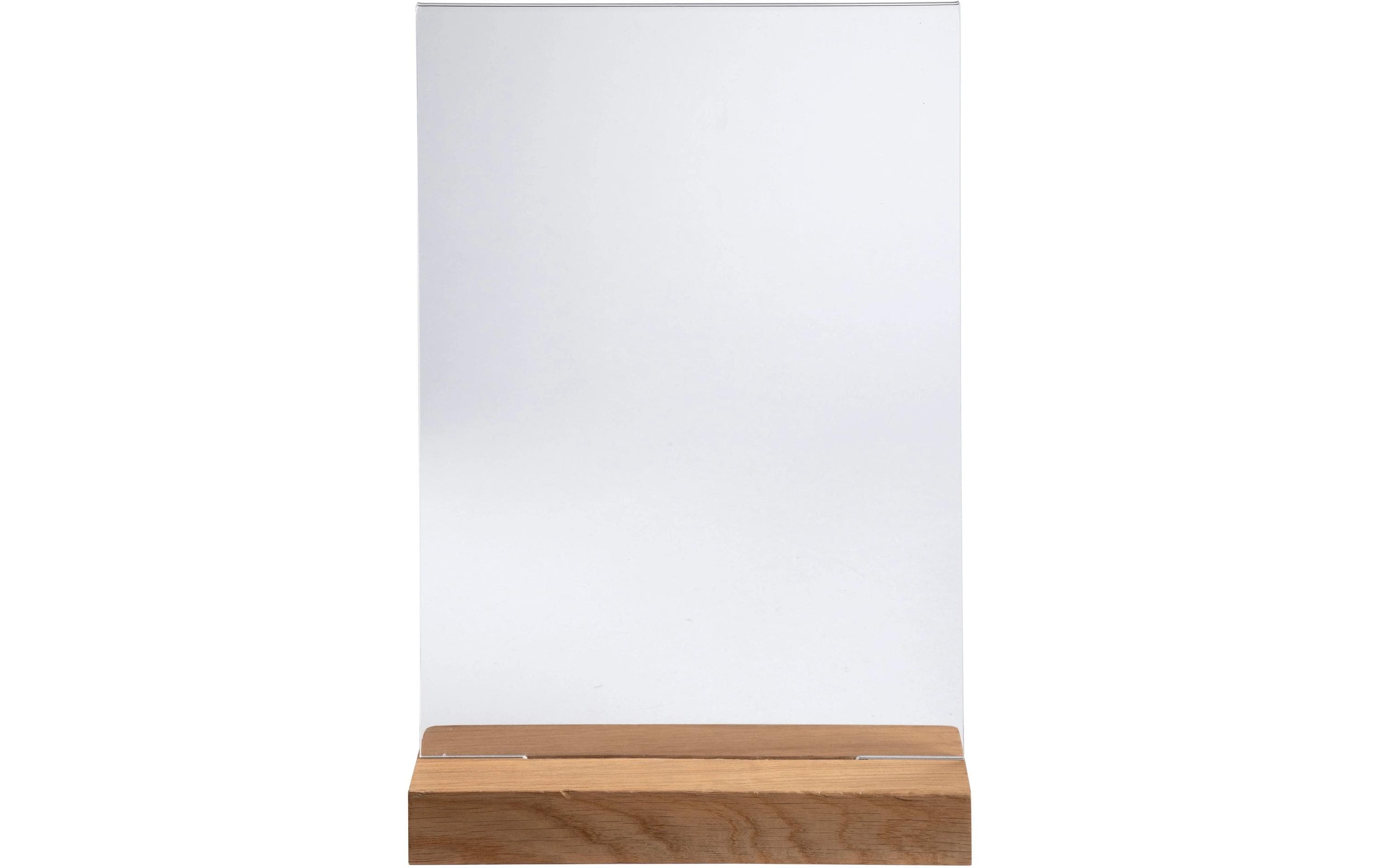 2127151_5 - Mediatech Exacompta Tischaufsteller A4, hoch Holzsockel, UV beständig