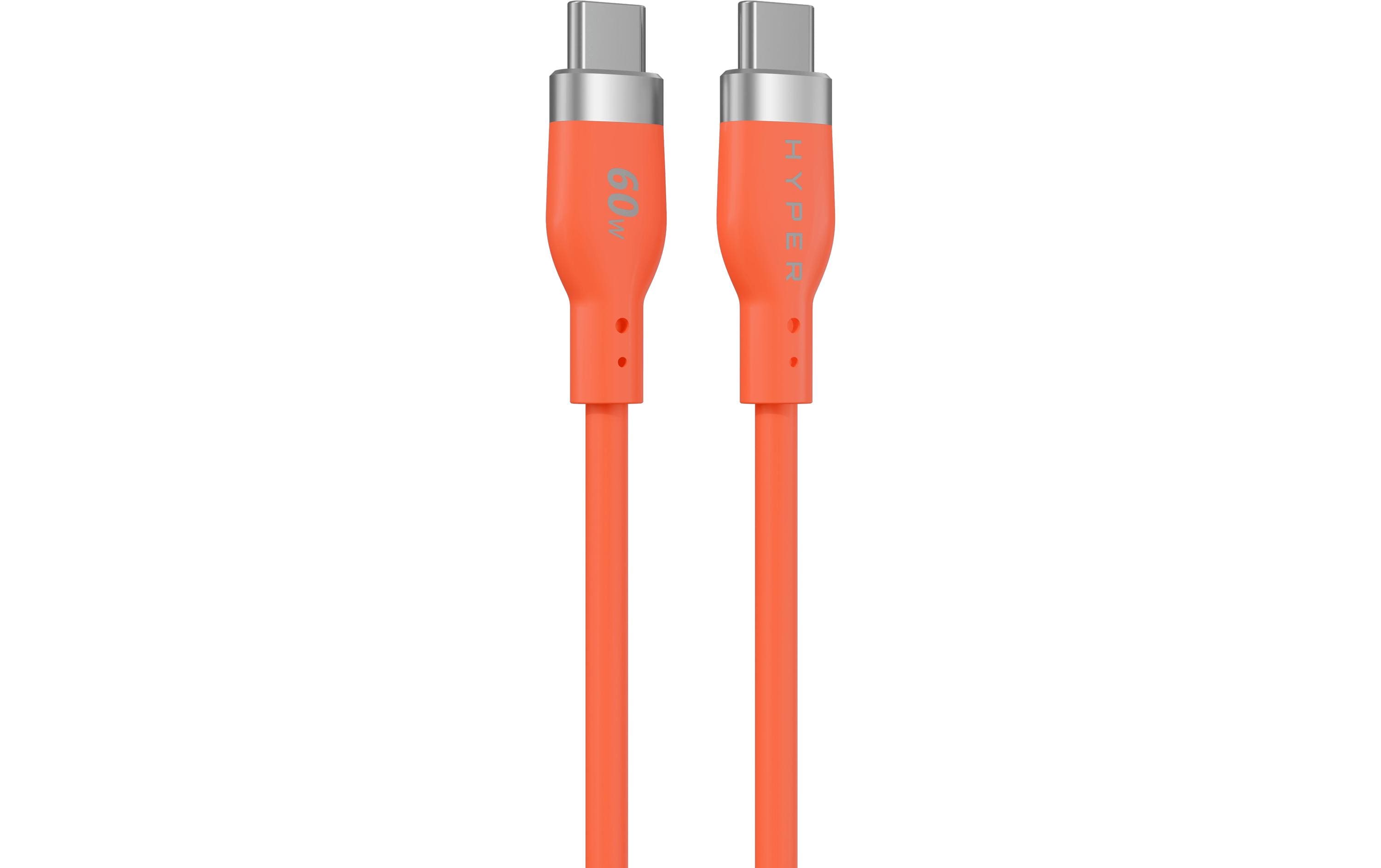 Hyper Silikonkabel USB-C/USB-C, 1.5m, 60W orange kaufen Schweiz | Mediatech.ch