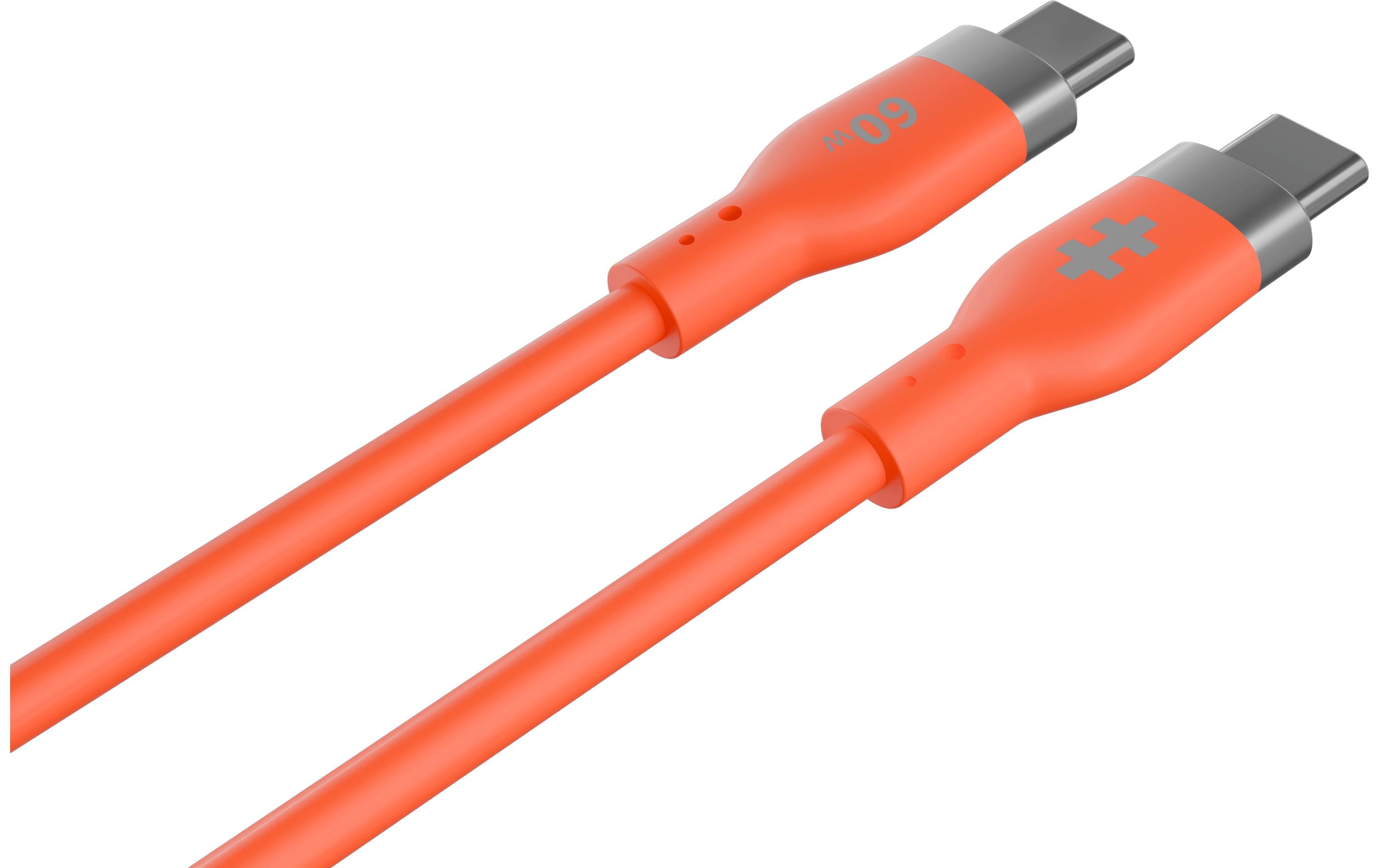 2128580_1 - Mediatech Hyper Silikonkabel USB-C/USB-C, 1.5m, 60W orange