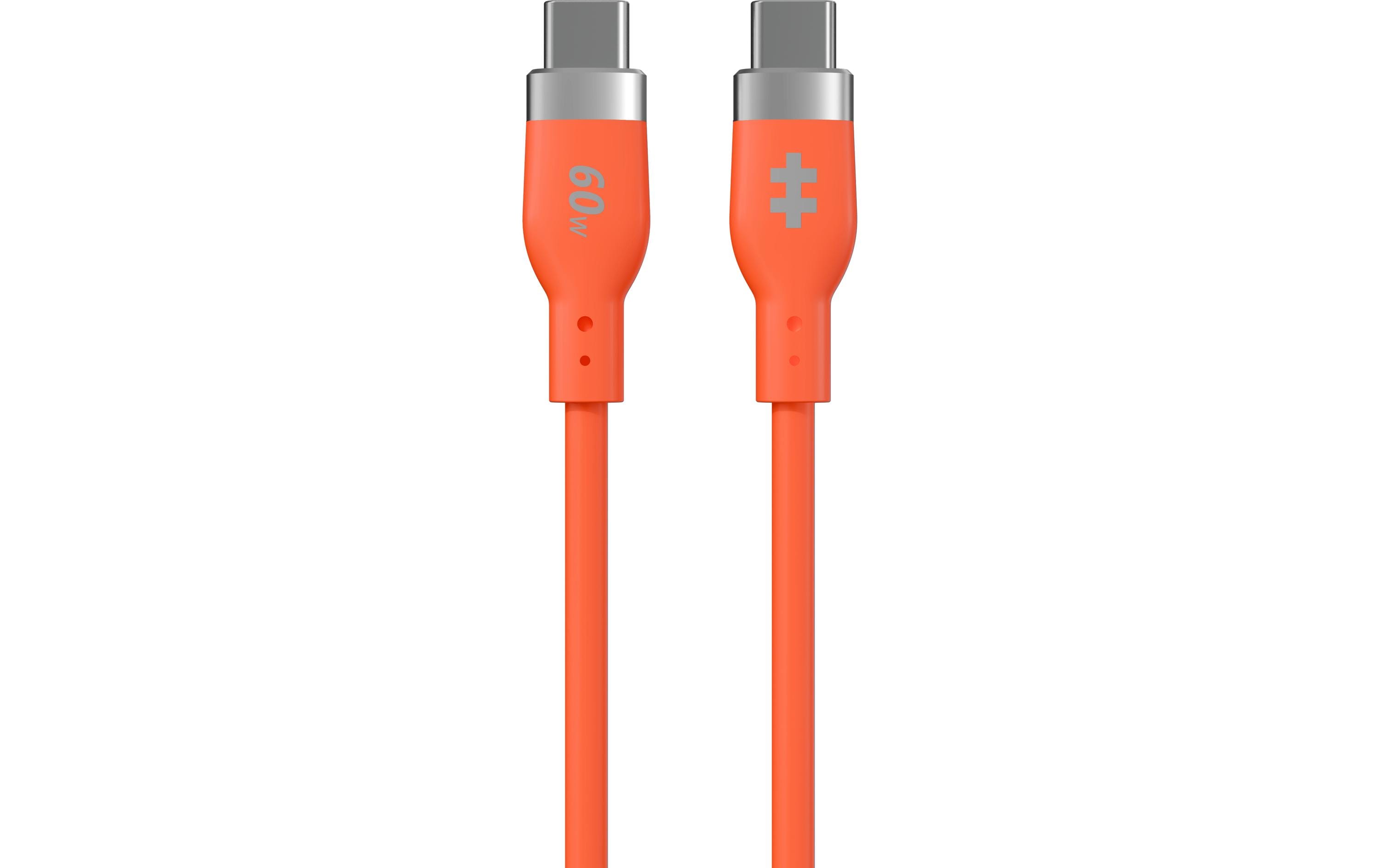 2128580_2 - Mediatech Hyper Silikonkabel USB-C/USB-C, 1.5m, 60W orange