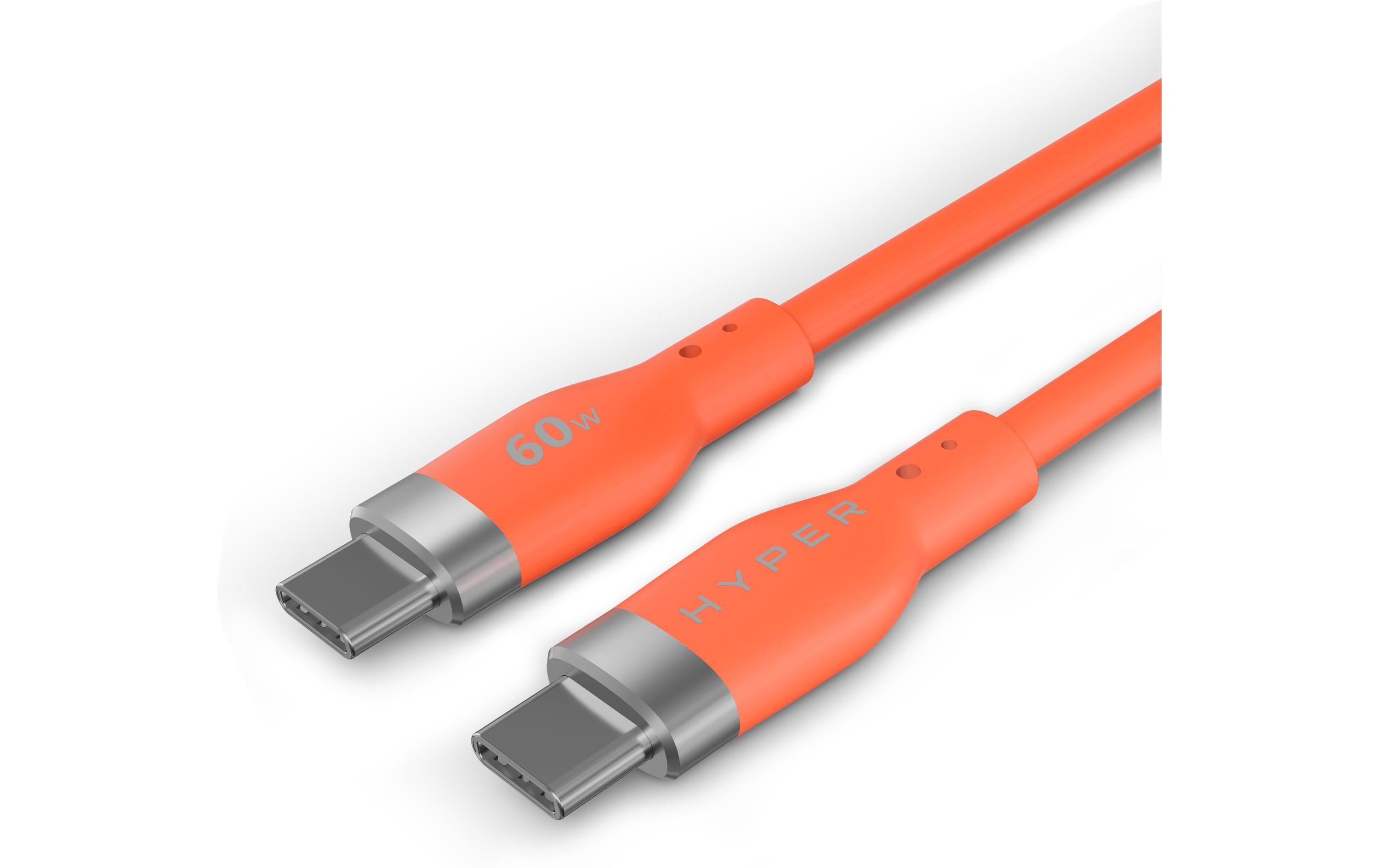 2128580_4 - Mediatech Hyper Silikonkabel USB-C/USB-C, 1.5m, 60W orange