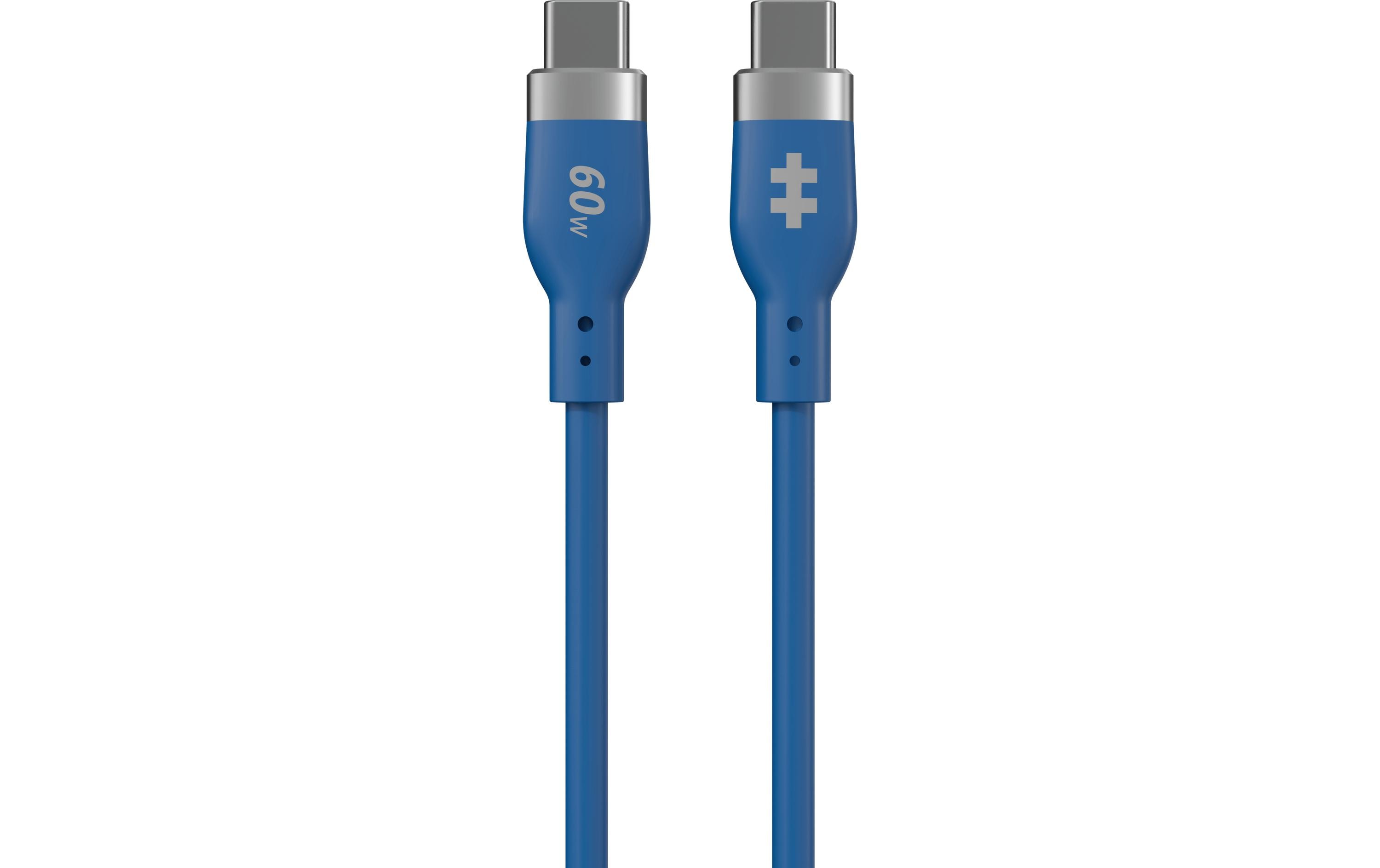 Hyper Silikonkabel USB-C/USB-C, 1.5m, 60W blau kaufen Schweiz | Mediatech.ch