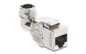Delock Keystone Modul RJ45 Cat.6A Bu zu LSA Cat.6A, AWG22,STP, Zink, 90° gewinkelt