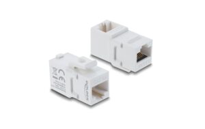 Delock Keystone Modul RJ45 Cat.6A Bu zu Bu Cat.6A, UTP, PVC, 90° gewinkelt, weiss kaufen Schweiz | Mediatech.ch