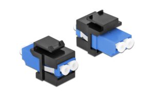Delock Keystone Modul LWL LC zu LC  Bu/Bu LC Duplex. blau / schwarz