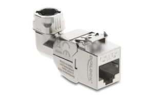Delock Keystone Modul RJ45 Cat.6A Bu zu LSA Cat.6A, AWG22,STP, Zink, 90° gewinkelt