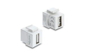 Delock Keystone Modul USB 2.0 Bu zu Bu USB 2.0, weiss, Kunststoff kaufen Schweiz | Mediatech.ch