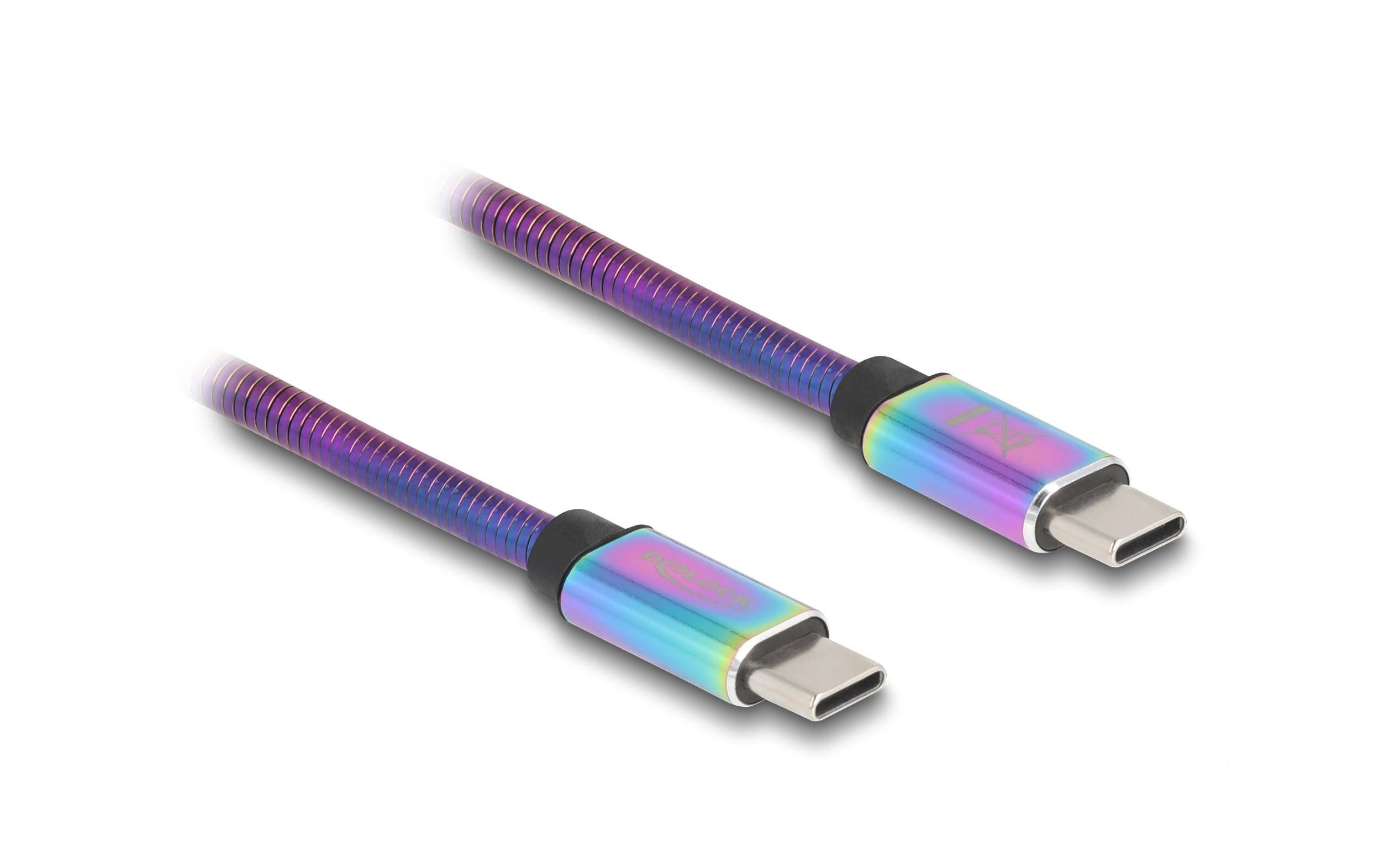 Delock USB-Kabel C-C, 60W, 2.0m, Metall PD3.0, USB 2.0, 60W, Metallmantel kaufen Schweiz | Mediatech.ch