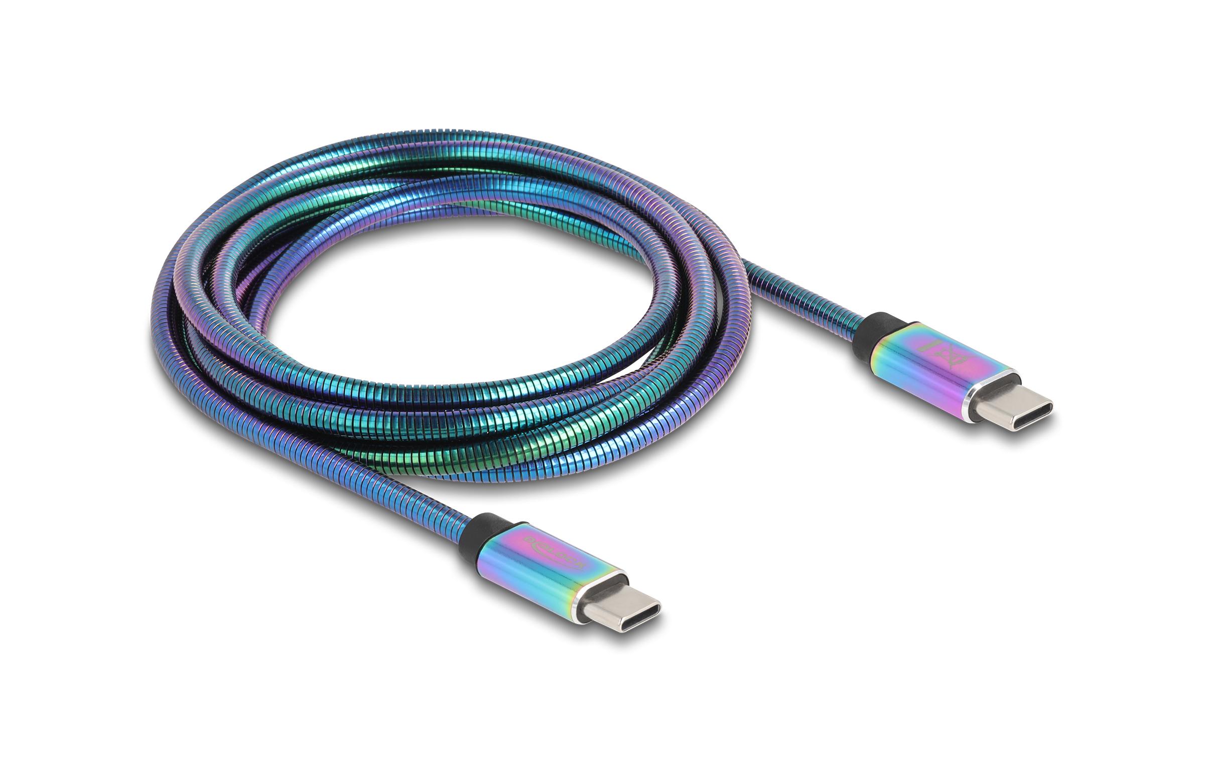 2130940_2 - Mediatech Delock USB-Kabel C-C, 60W, 2.0m, Metall PD3.0, USB 2.0, 60W, Metallmantel