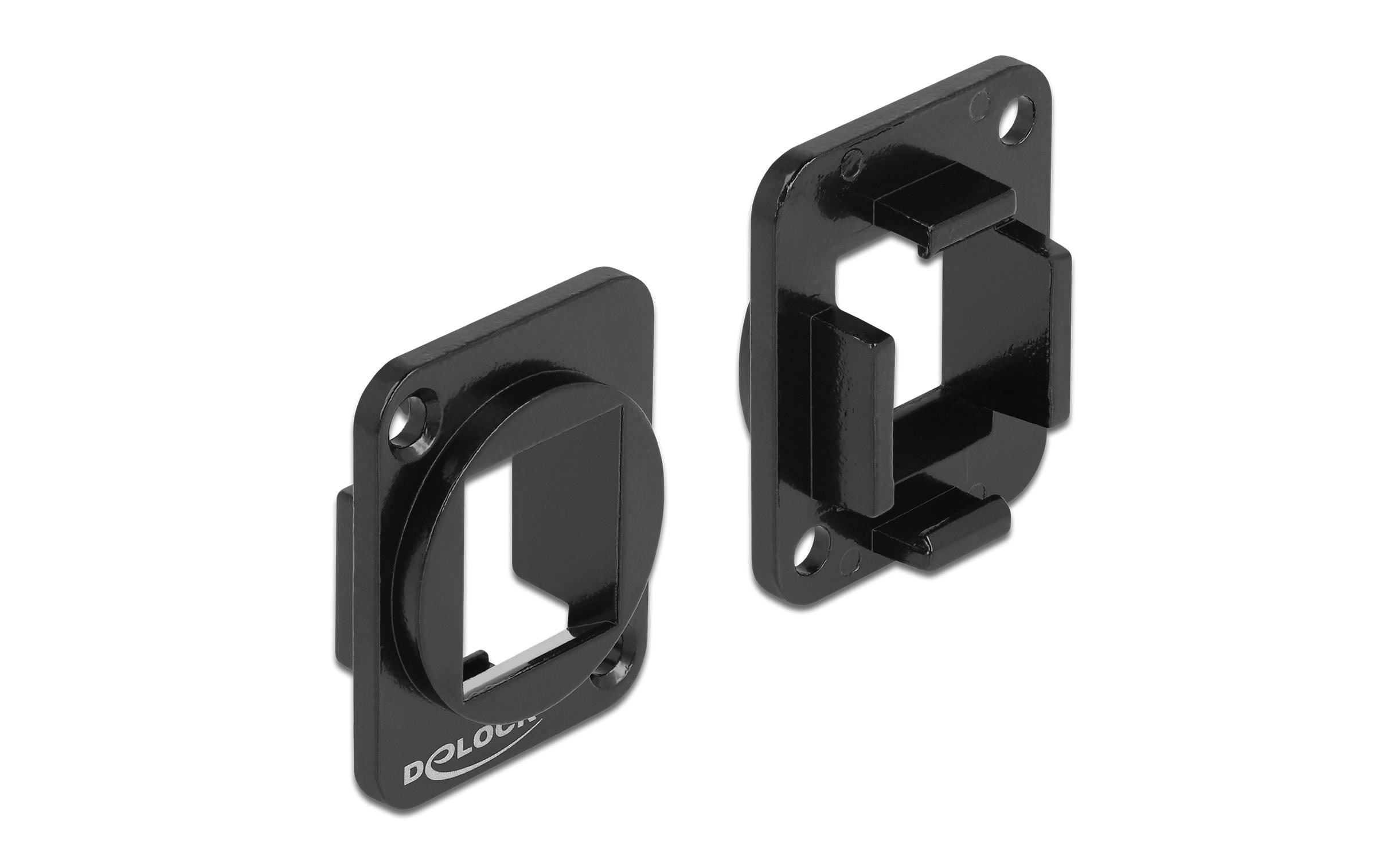 Delock Keystone Halterung 1 Port für D-Typ Metall, schwarz kaufen Schweiz | Mediatech.ch