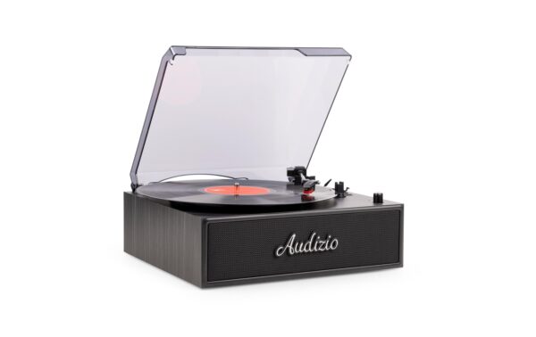 Audizio Reno-BK Retro Plattenspieler, BT, Stereo, schwarz