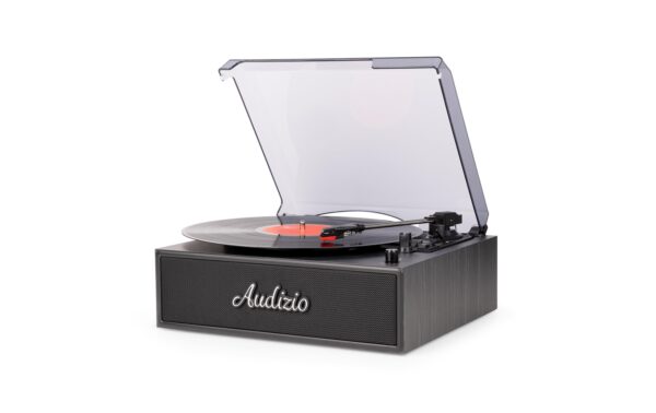 Audizio Reno-BK Retro Plattenspieler, BT, Stereo, schwarz