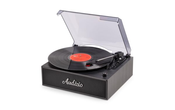 Audizio Reno-BK Retro Plattenspieler, BT, Stereo, schwarz
