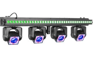 BeamZ ShowBar-GO-Vibe Effekt, 4x Heads, 4x40W, RGBW, LED 36x2W