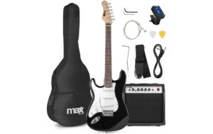 MAX GigKit Blk LftH E-Gitarrenset, Linkshänder, schwarz