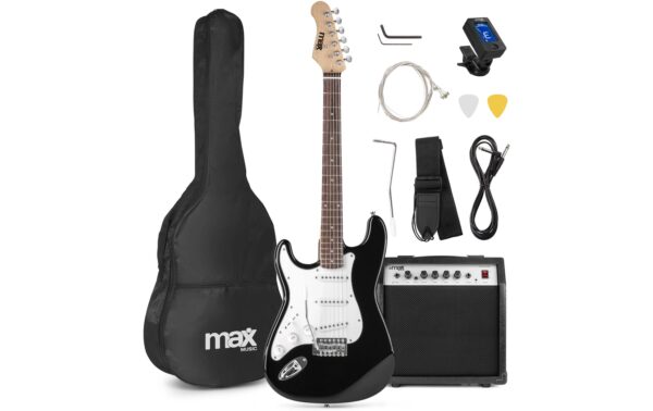 MAX GigKit Blk LftH E-Gitarrenset, Linkshänder, schwarz kaufen Schweiz | Mediatech.ch
