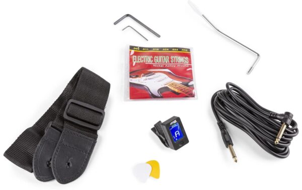 MAX GigKit Blk LftH E-Gitarrenset, Linkshänder, schwarz