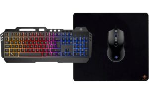 Deltaco 3 in 1 Gaming Kit RGB GAM-113V2 CH CH, Tastatur, Maus und Mauspad