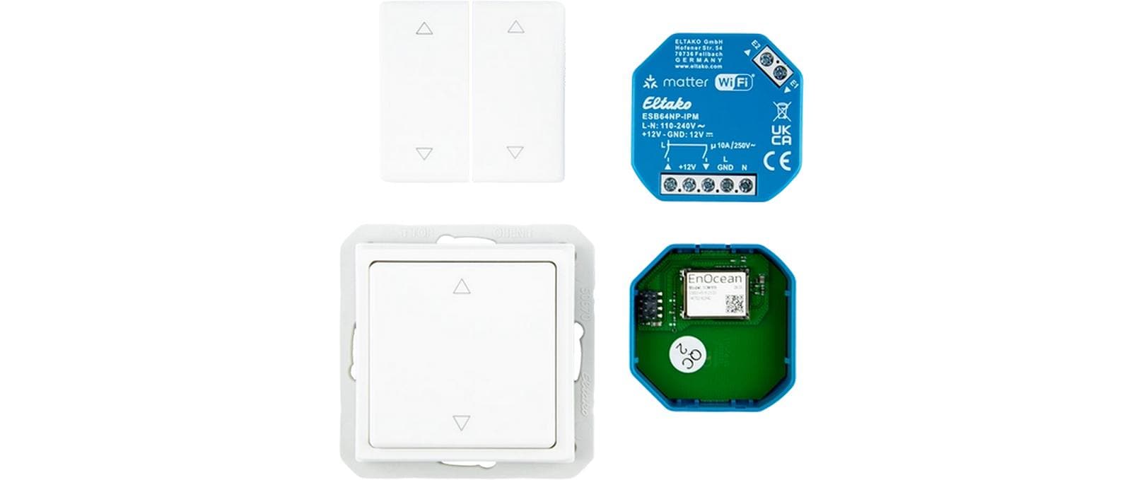2140021 - Mediatech EB-RF-Jalousieaktor-Set Eltako EnOcean matter 10A 2000W