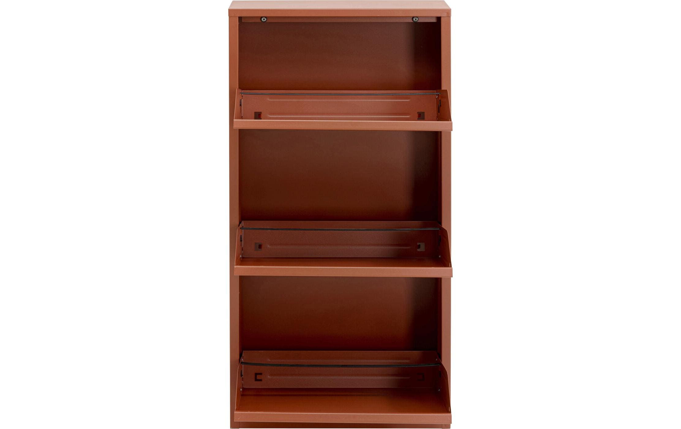 2141773 - Mediatech Kare Schuhschrank Caruso 3er, Braun 103 x 50 x 14 cm, Stahlblech, 6 P. Schuhe