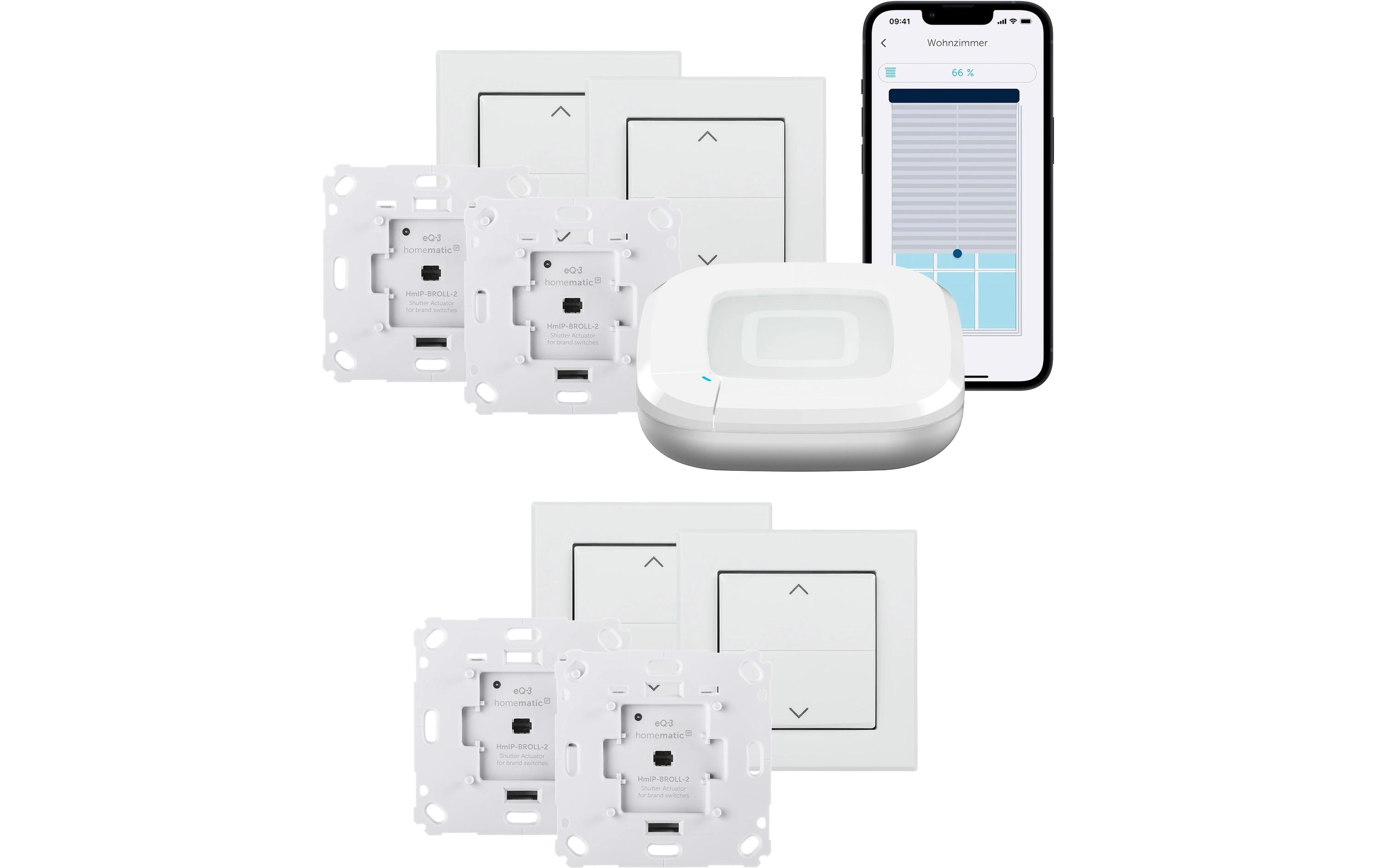 Homematic IP Funk Starter Set Rollladen Kit 4x Jalouschalter, Access Point 2, 4x Aktor kaufen Schweiz | Mediatech.ch