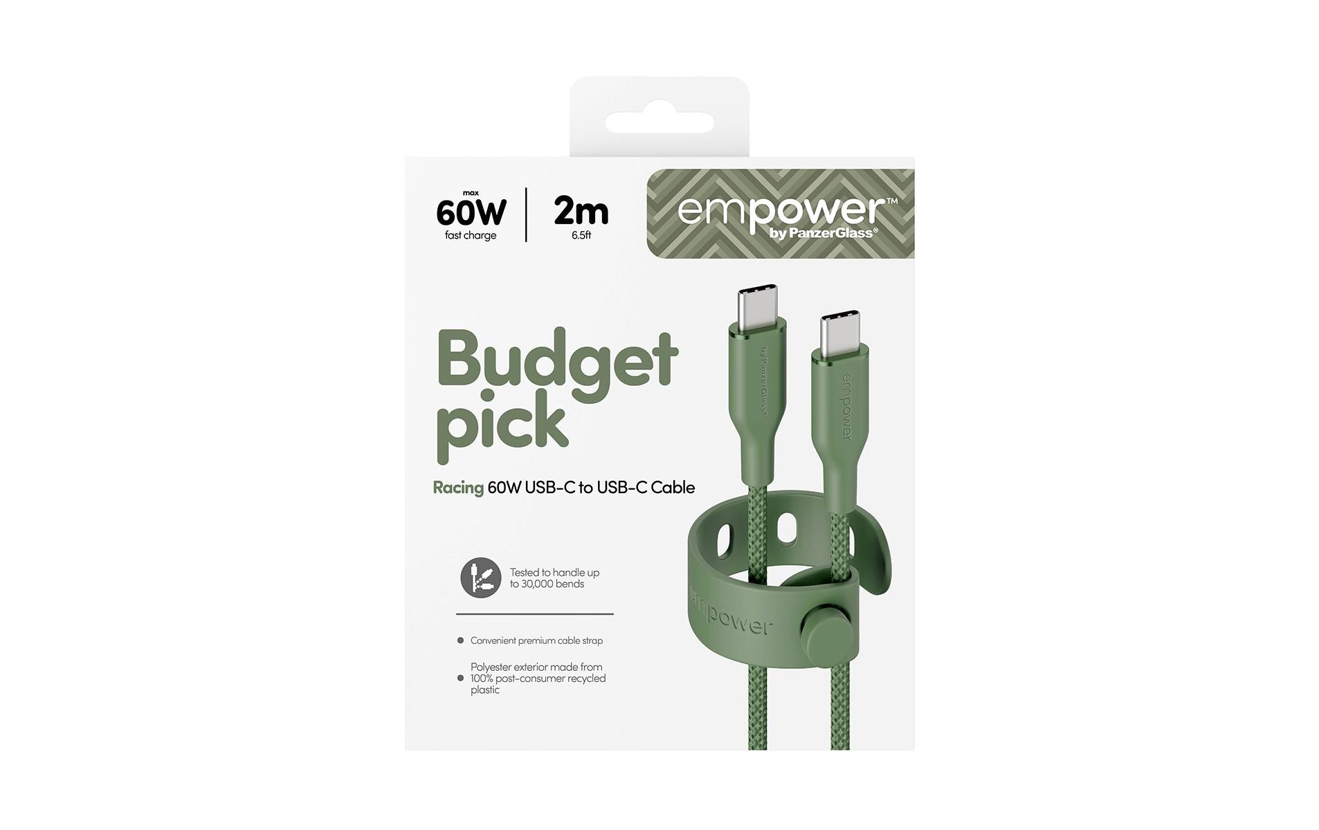 2142889_2 - Mediatech empower USB-Kabel C-C, 60W, 2.0m, sage USB 2.0, 240W, PD3.0