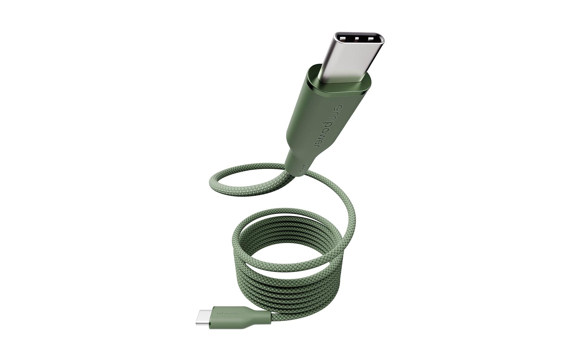 empower USB-Kabel C-C, 240W,1.5m,magnetisch sage, USB 2.0, 240W, magnetisches RollUp