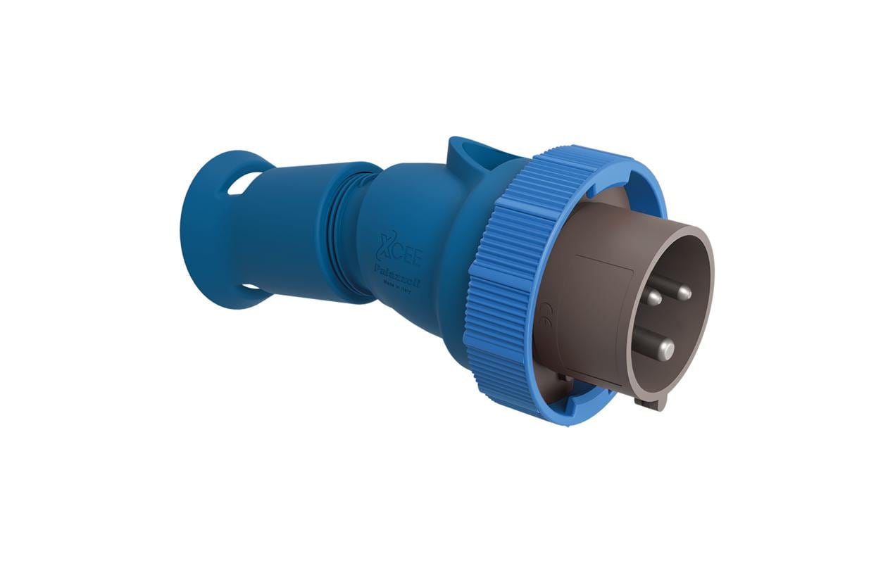 Steffen Palazzoli CEE Stecker 16/3 2LPE 230V, 6h, IP66/67/69 vernickelt