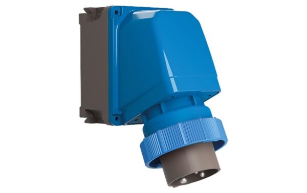 2143603 - Mediatech Steffen Palazzoli CEE 65° Wand-Stecker 16/3 2LPE, 230V, 6h, IP66/IP67/IP69 vernickelt kaufen Schweiz | Mediatech.ch