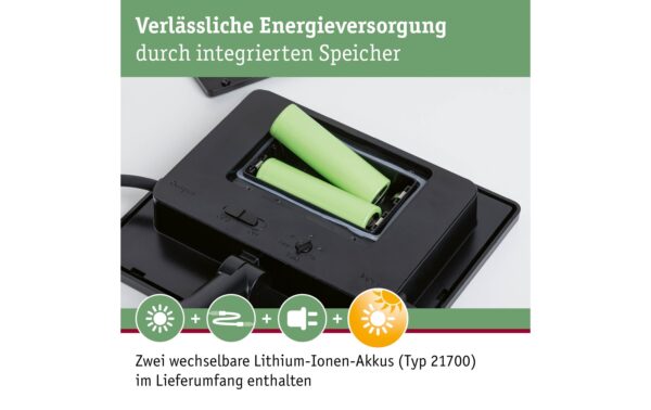 Paulmann Plug & Shine Solarpanel IP44 24V max. 21W Anthrazit