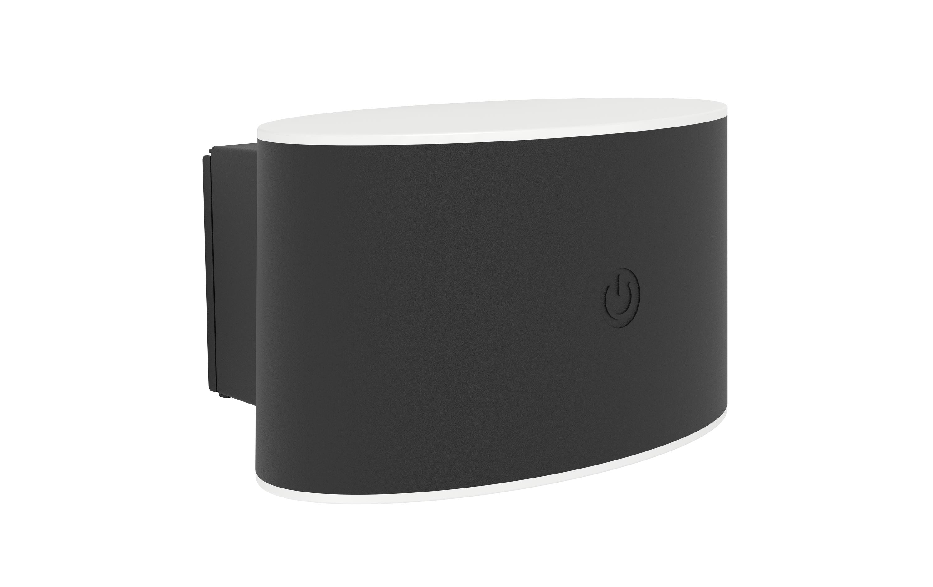 EGLO LED Aussenwandleuchte Valgiano oval mit Touch, schwarz